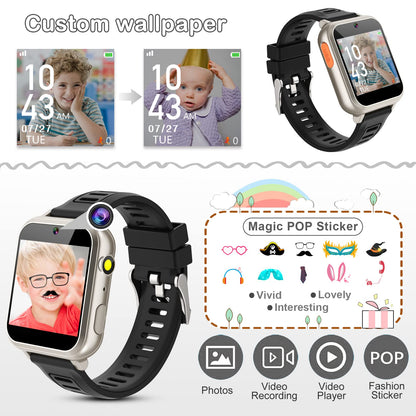 Phyulls Smart Watch for Kids with 24 Games Alarm Clock, Touchscreen, Calendaring Camera Music Player Time Display Video & Audio Recording, Toys for 3-12 Years Old Boys Toddler