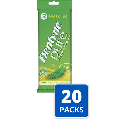 Dentyne Pure Mint with Herbal Accents Sugar Free Gum, 10 Packs of 9 Pieces (90 Total Pieces)