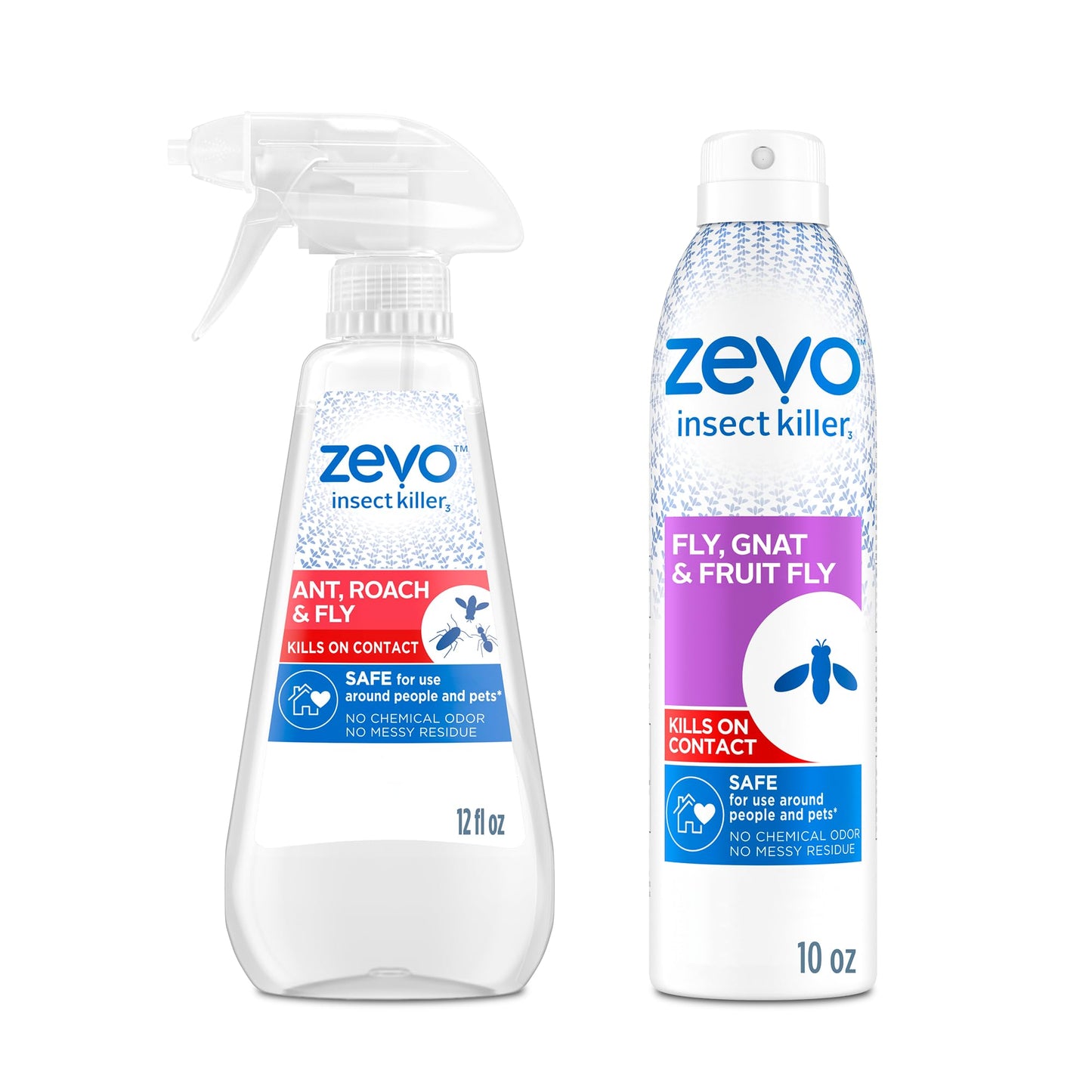 Zevo Multi Insect Killer Spray - Ant, Roach, & Fly Bug Spray (3 Bottles)