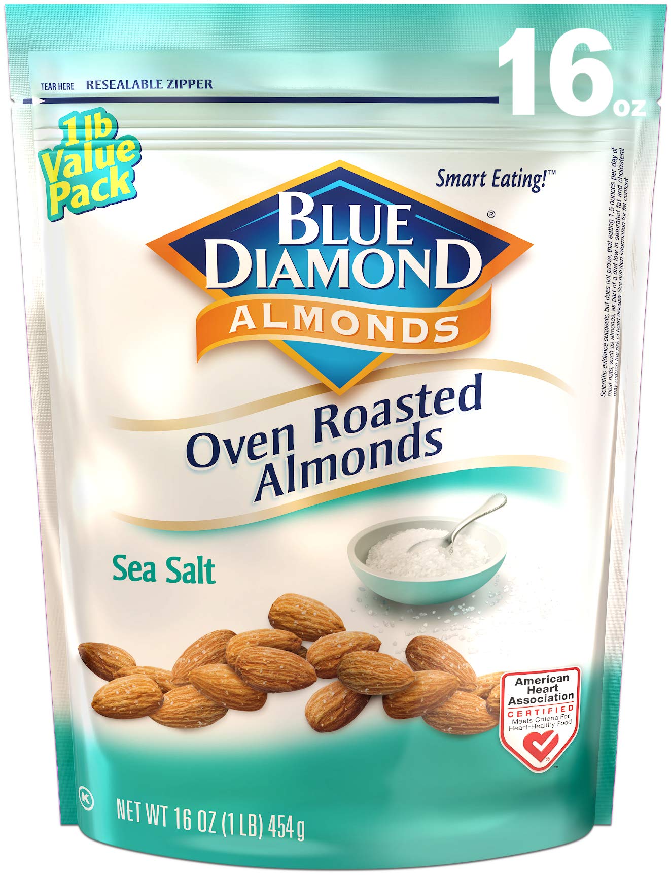 Blue Diamond Almonds Honey Roasted Snack Almonds, Honey Roasted, 1 Pound (Pack of 1)