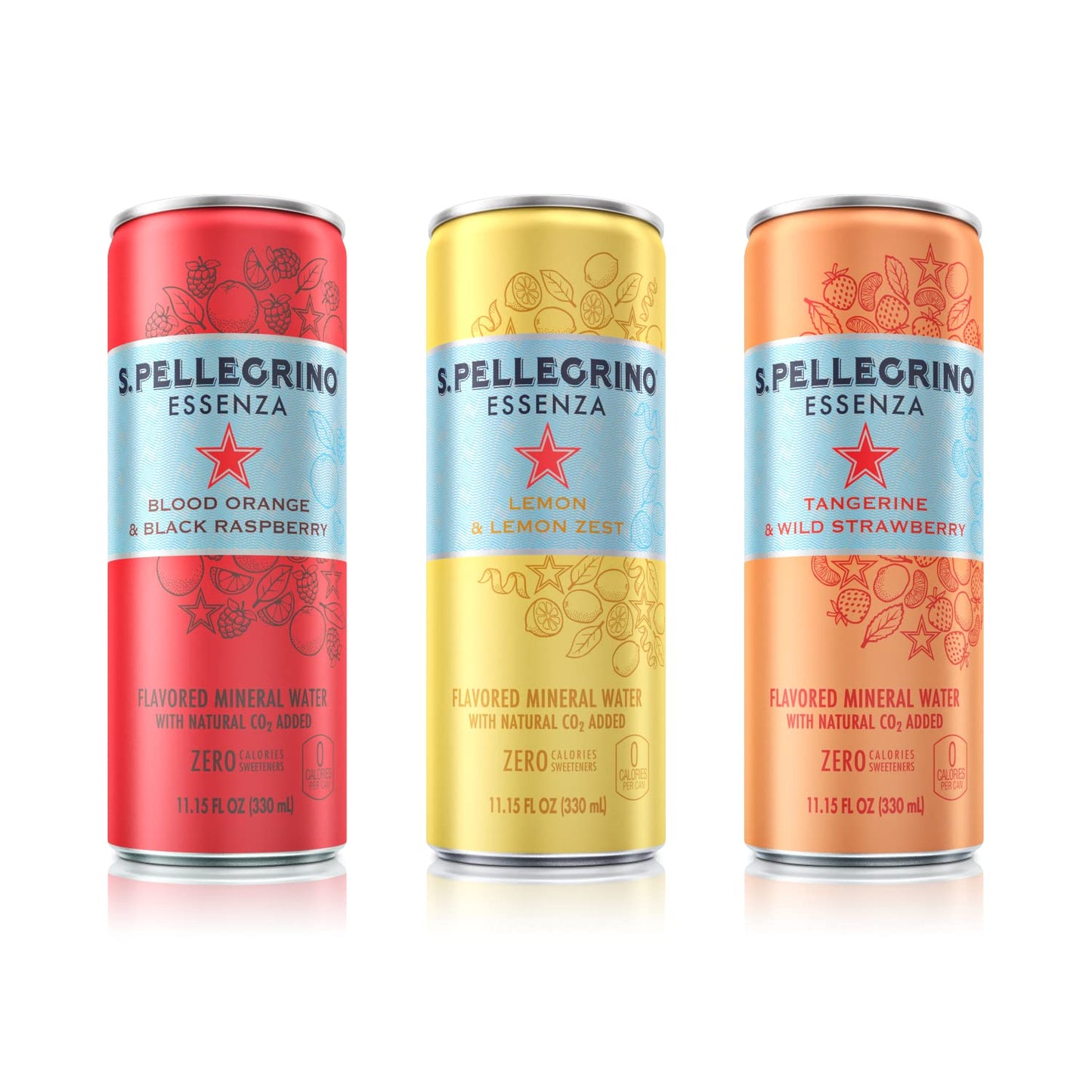 S.Pellegrino Essenza Variety pack - Blood Orange, Lemon, Dark Morello Cherry,11.15 Fl. Oz (Pack of 24)