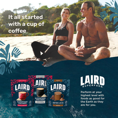 Laird Superfood Non-Dairy Superfood Creamer - Coconut Powder Coffee Creamer - Sweet & Creamy - Gluten Free, Non-GMO, Vegan - 16 oz. Bag, Pack of 1