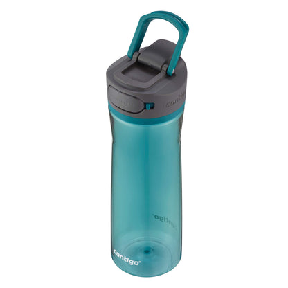 Contigo AUTOSEAL Cortland 24oz Water Bottle, BPA-Free Plastic, Spill, Leak-Proof Lid, and Carry Handle, Dishwasher Safe, Spirulina, 24 Ounce (Pack of 1)