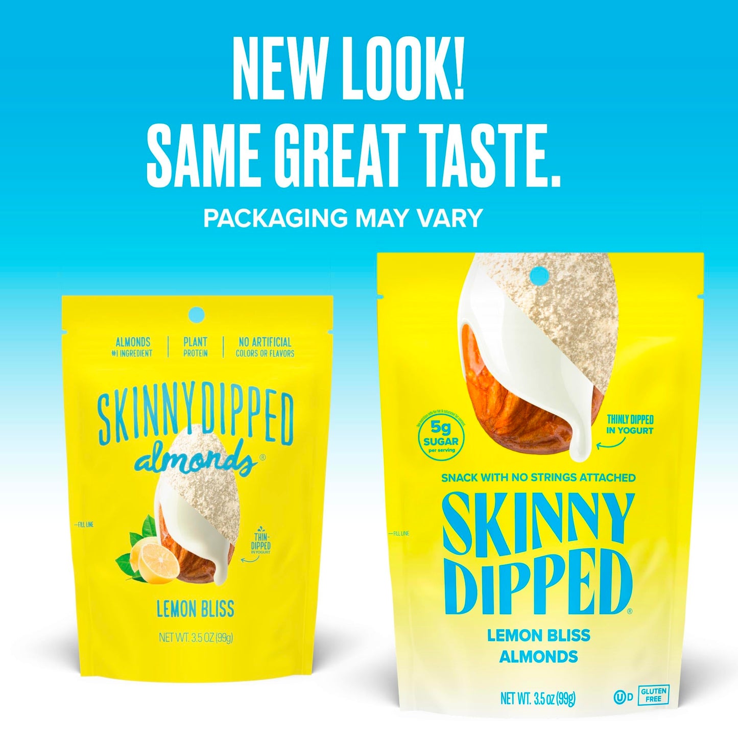 SkinnyDipped Snack Attack Minis Almond Variety Pack, Healthy Snack, Plant Protein, Gluten Free, 0.46 oz Mini Bags, Pack of 25