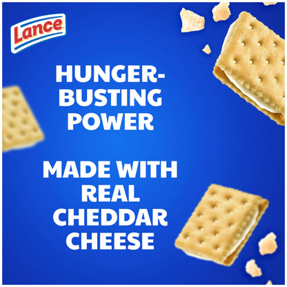 Lance Sandwich Crackers, Captain's Wafer Grilled Cheese, 10 Individual Packs, 6 Sandwiches Each