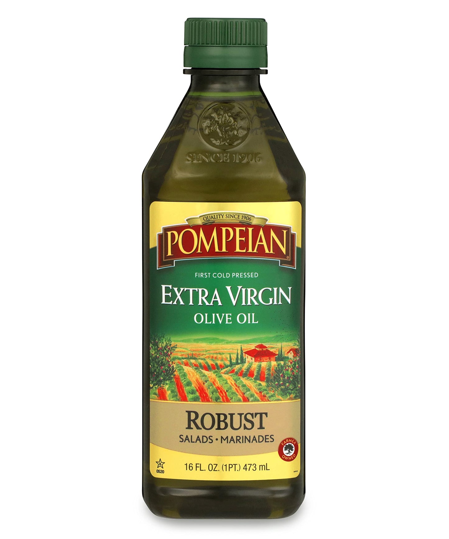 Pompeian Robust Extra Virgin Olive Oil, First Cold Pressed, Full-Bodied Flavor, Perfect for Salad Dressings & Marinades, 68 FL. OZ.