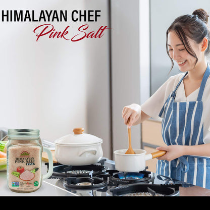 Himalayan Chef Pink Himalayan Salt, Fine Grain - 1 lbs (1 Pound Bag)