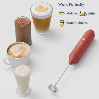 Powerful Milk Frother Handheld Foam Maker, Mini Whisk Drink Mixer for Coffee, Cappuccino, Latte, Matcha, Hot Chocolate, No Stand, Galaxy