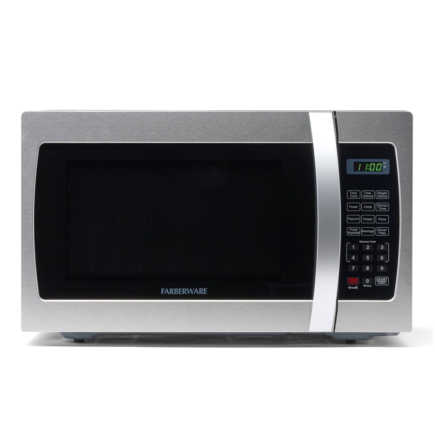 Farberware Countertop Microwave 700 Watts, 0.7 Cu. Ft. - Microwave Oven With LED Lighting and Child Lock - Perfect for Apartments and Dorms - Easy Clean Stainless Steel