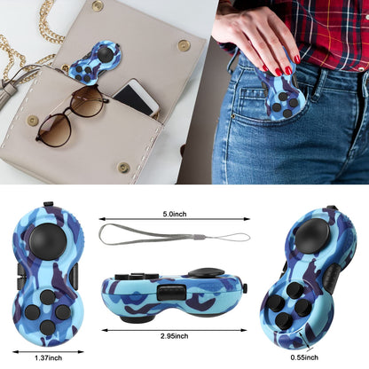 WTYCD Original Fidget Toy Game, Rubberized classical Controller Fidget Concentration Toy with 8-Fidget Functions and Lanyard - Excellent for Relieving Stress and Anxiety