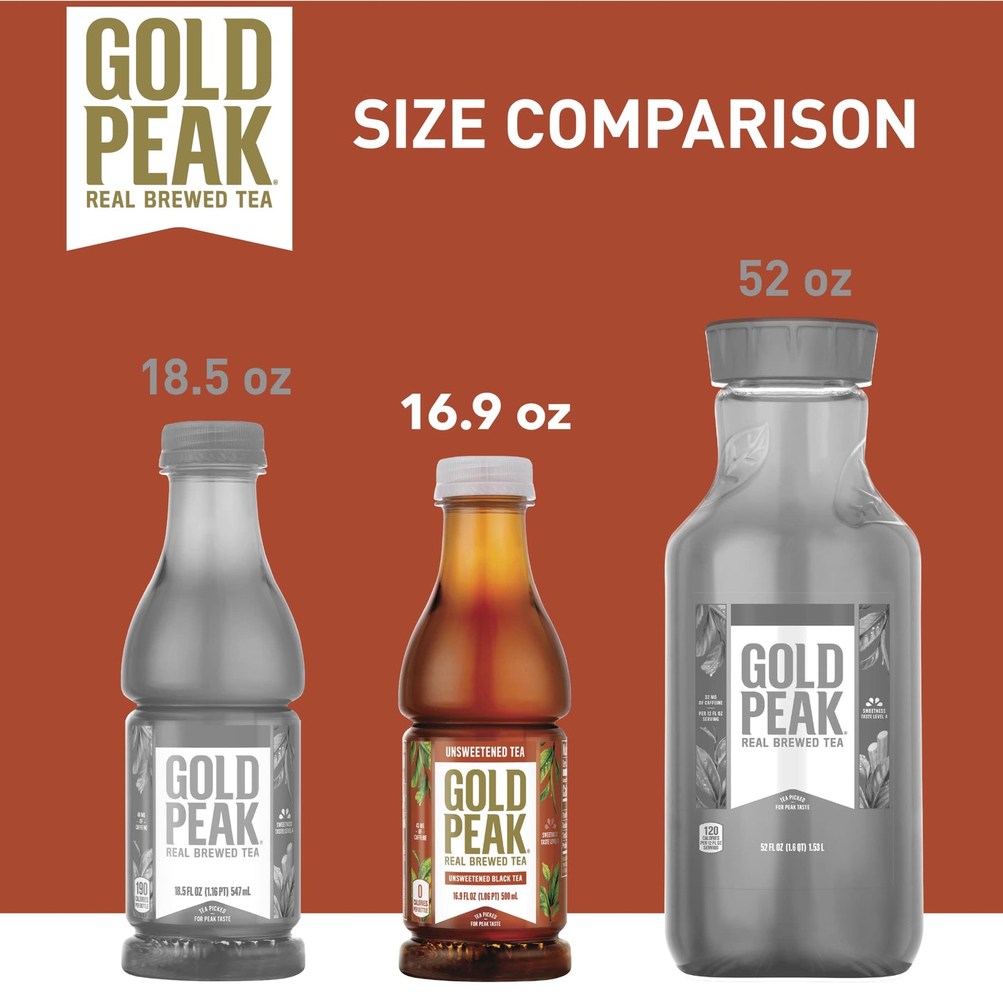 Gold Peak Tea, Sweet Tea, 16.9 fl oz, 6 Pack