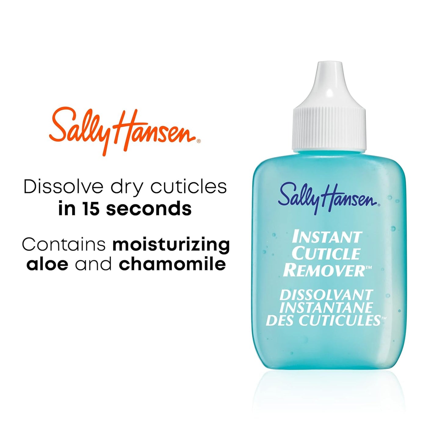 Sally Hansen Instant Cuticle Remover™, Nail Treatment, Fast Drying, Contains Aloe and Chamomile