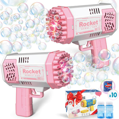 Toys for 3-8 Year Old Boys Girls: 2 Pack Bubble Machine for Kids with Bubble Solution, Gifts for 3 4 5 6 7 8 Years Old Boy Birthday Toy for Kid Toddlers Ages 4-6 Outdoor Wedding Bubbles Wands