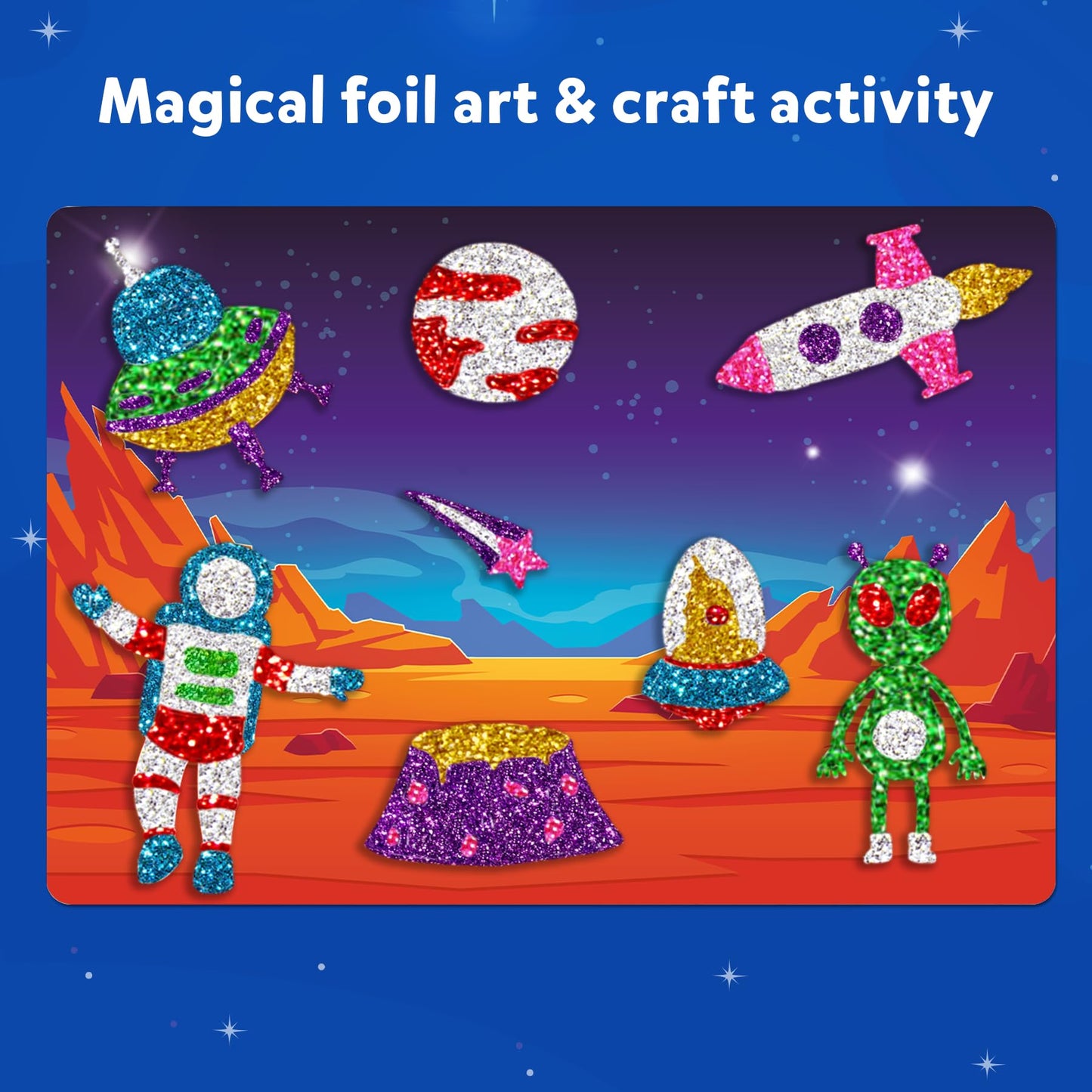 Skillmatics Art & Craft Activity - Foil Fun Unicorns & Princesses, No Mess Art for Kids, Craft Kits & Supplies, DIY Creative Activity, Gifts for Girls & Boys Ages 4, 5, 6, 7, 8, 9, Travel Toys