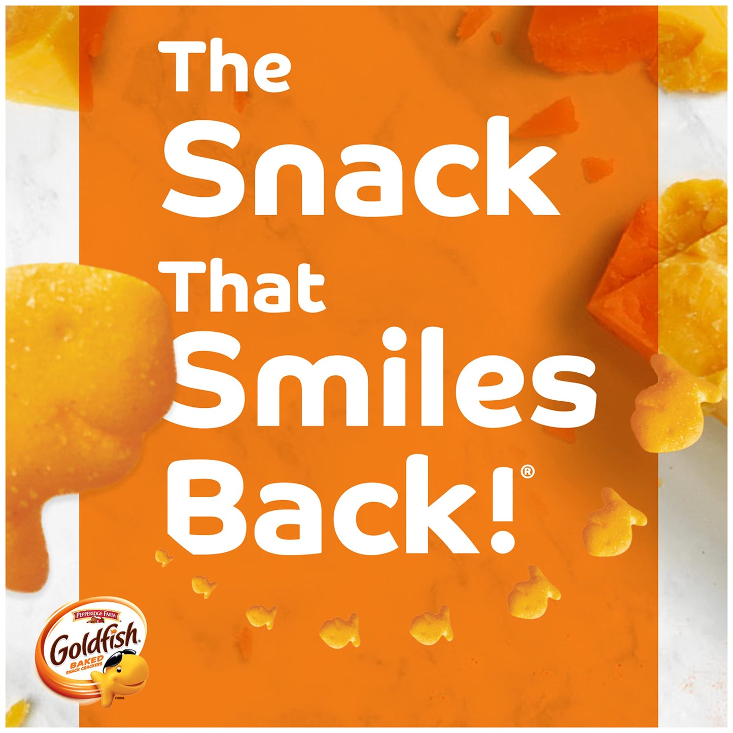 Goldfish Colors Cheddar Crackers, Snack Pack, 0.9 oz, 9 CT Multi-Pack Tray (Pack of 2)