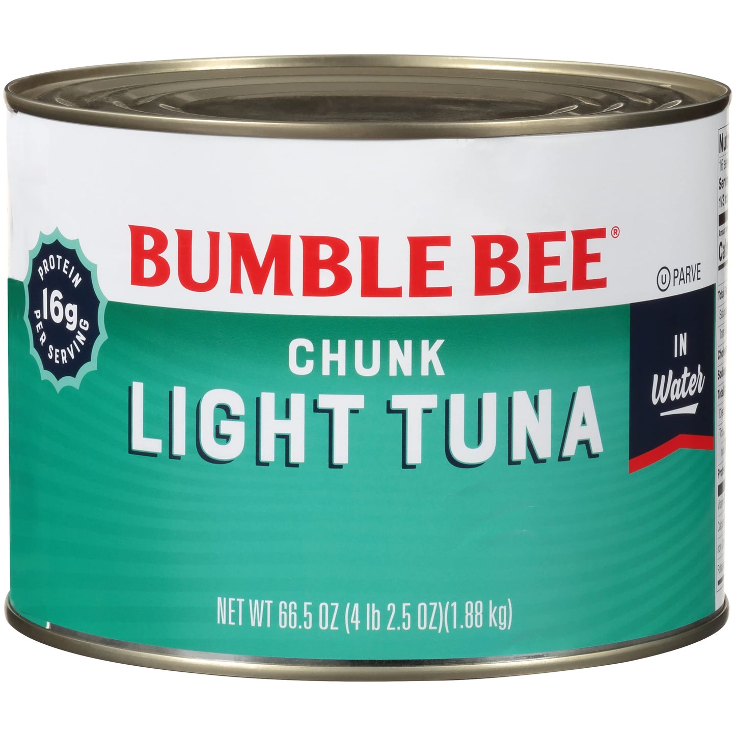 Bumble Bee Chunk Light Tuna In Water, 5 oz Cans (Pack of 24) - Wild Caught Skipjack Tuna - 23g Protein Per Serving - MSC Certified Sustainable Seafood, Non-GMO, Gluten Free, Kosher