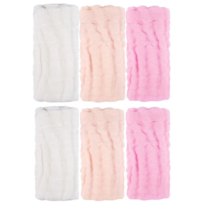 MUKIN Baby Washcloths and Burp Cloths, Soft Absorbent Towels for Newborns, 6 Pack, 12x12 Inches (Pink)