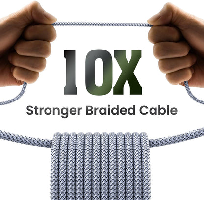 [Apple MFi Certified] iPhone Charger Fast Charging 3-Pack 3FT Lightning Cable Nylon Braided iPhone Charger Cord Compatible with iPhone 14 13 12 11 Pro Max XR XS X 8 7 6 Plus SE iPad and More 3FT