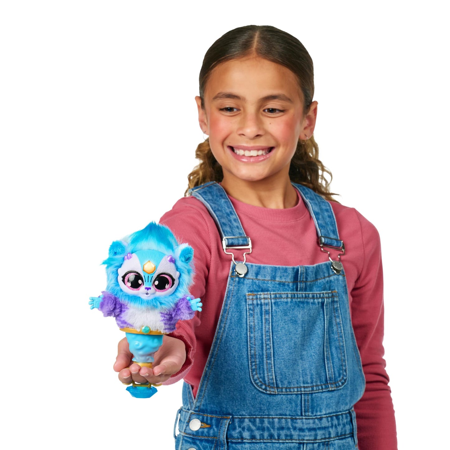 Magic Mixies Magic Genie Lamp with Interactive 8" Blue Plush Toy and 60+ Sounds & Reactions. Unlock a Magic Ring and Reveal a Blue Genie from The Real Misting Lamp. Gifts for Kids, Ages 5+