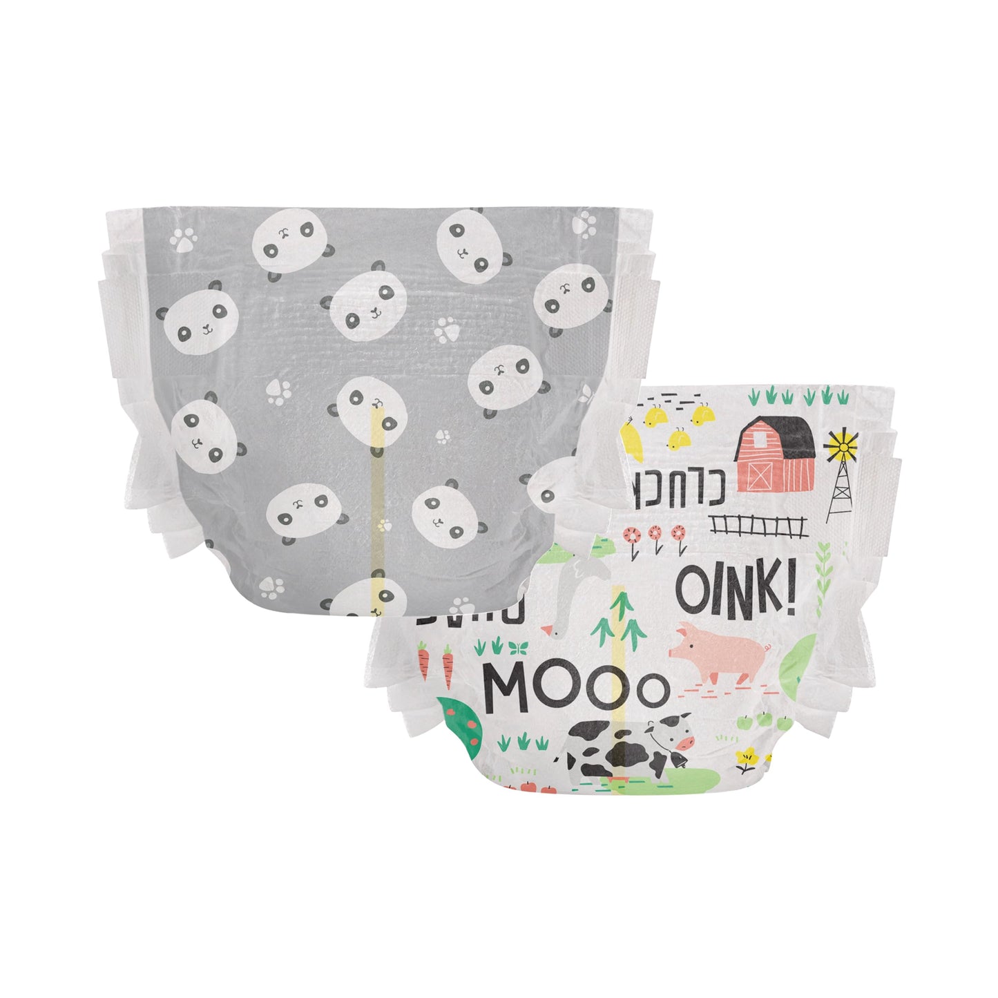 The Honest Company Clean Conscious Diapers | Plant-Based, Sustainable | Above It All + Pandas | Club Box, Size Newborn, 72 Count