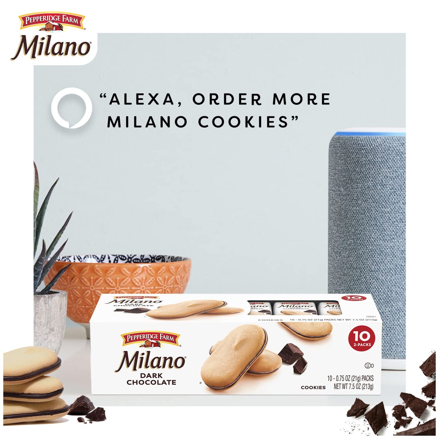 Pepperidge Farm Milano Milk Chocolate Cookies, 6 OZ Bag (15 Cookies)