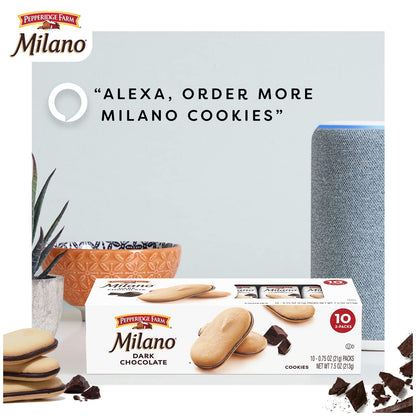 Pepperidge Farm Milano Milk Chocolate Cookies, 6 OZ Bag (15 Cookies)