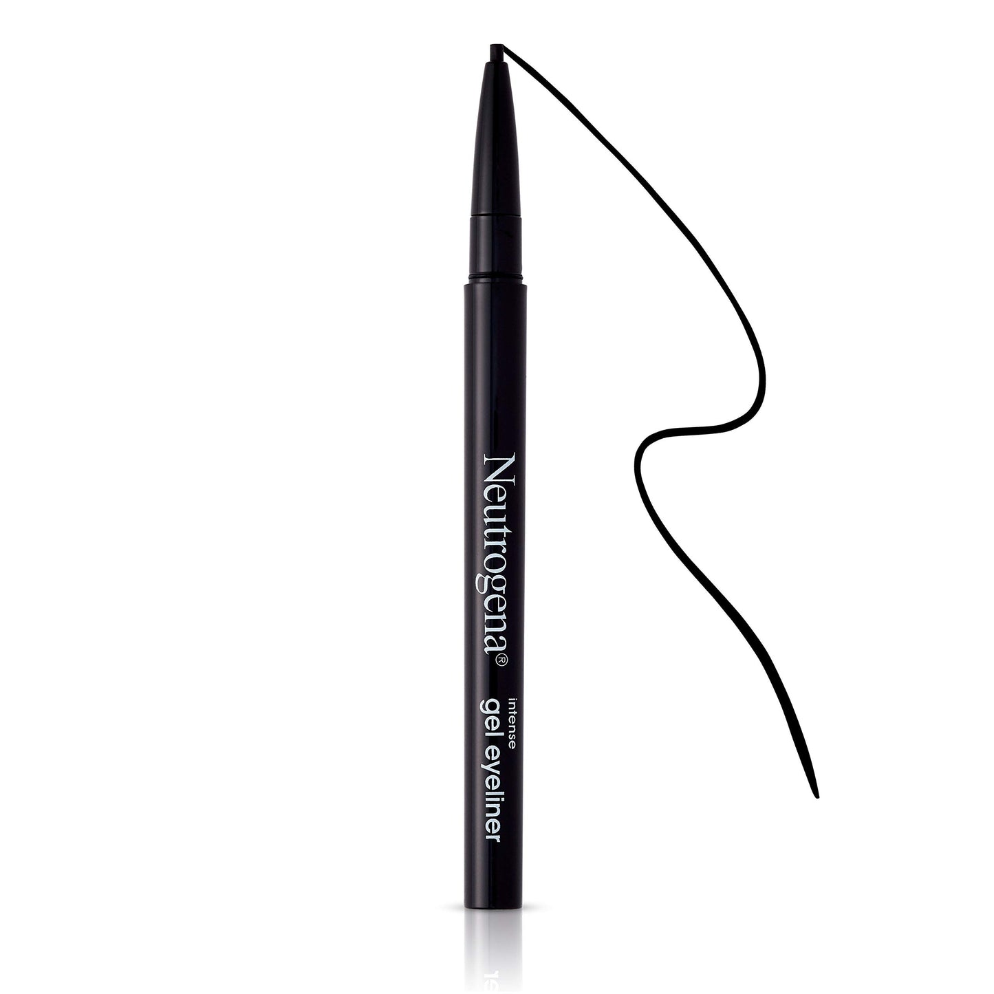 Neutrogena Intense Gel Eyeliner with Antioxidant Vitamin E, Smudge- & Water-Resistant Eyeliner Makeup for Precision Application, Jet Black, 0.004 oz