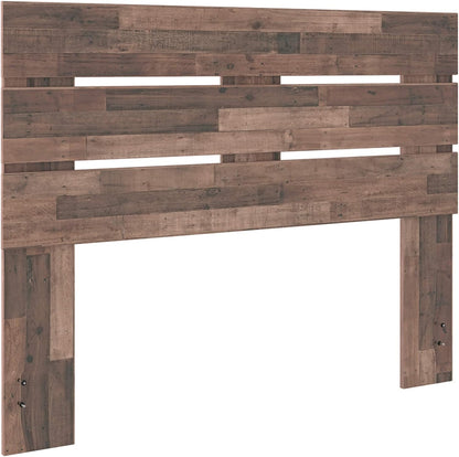 Signature Design by Ashley Neilsville Butcher Block Panel Headboard, Queen, Brown