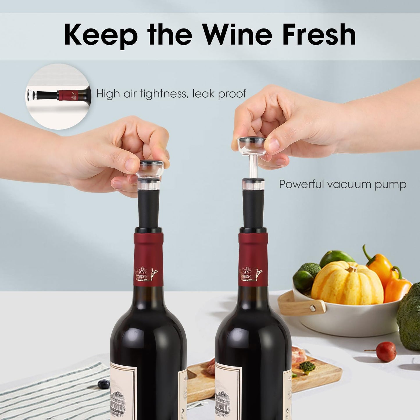 Wine Opener, Zinc Alloy Premium Wing Corkscrew Wine Bottle Opener with Multifunctional Bottles Opener, Sharp Corkscrew with Ergonomic Non-slip Wing Handle, Upgrade