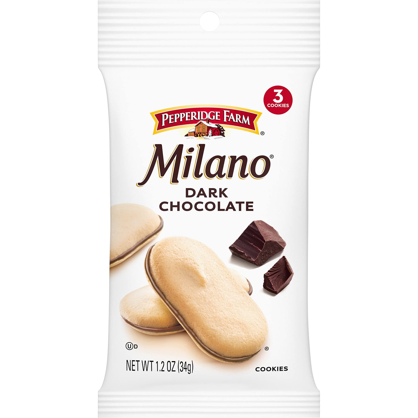 Pepperidge Farm Milano Milk Chocolate Cookies, 6 OZ Bag (15 Cookies)