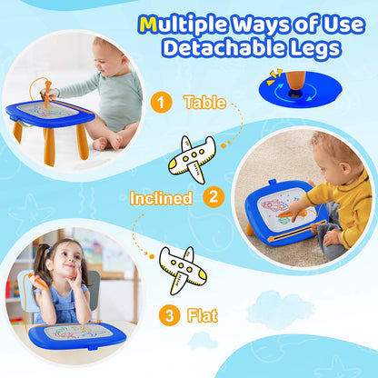 KIKIDEX Toddlers Toys Age 1-3, Magnetic Drawing Board, Toddler Girl Toys for 1-2 Year Old, Doodle Board Pad Learning and Educational Toys for 1 2 3 Year Old Baby Kids Birthday Gift