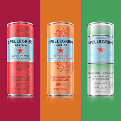 S.Pellegrino Essenza Variety pack - Blood Orange, Lemon, Dark Morello Cherry,11.15 Fl. Oz (Pack of 24)