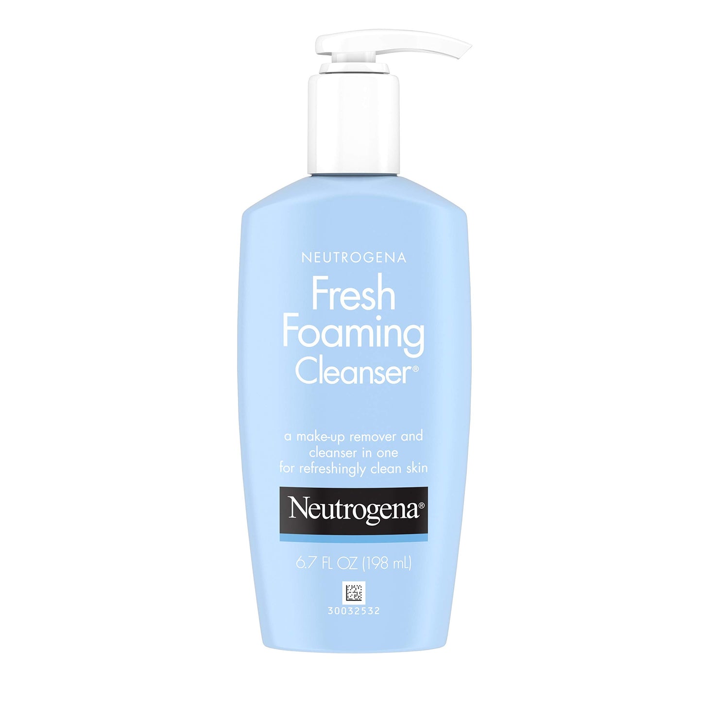 Neutrogena Fresh Foaming Gentle Daily Facial Cleanser & Makeup Remover, Soap Free, Removes Dirt, Oil & Waterproof Makeup, Non-Comedogenic & Hypoallergenic, 6.7 fl. oz