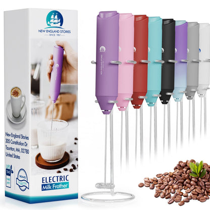 Powerful Milk Frother Handheld Foam Maker, Mini Whisk Drink Mixer for Coffee, Cappuccino, Latte, Matcha, Hot Chocolate, No Stand, Galaxy