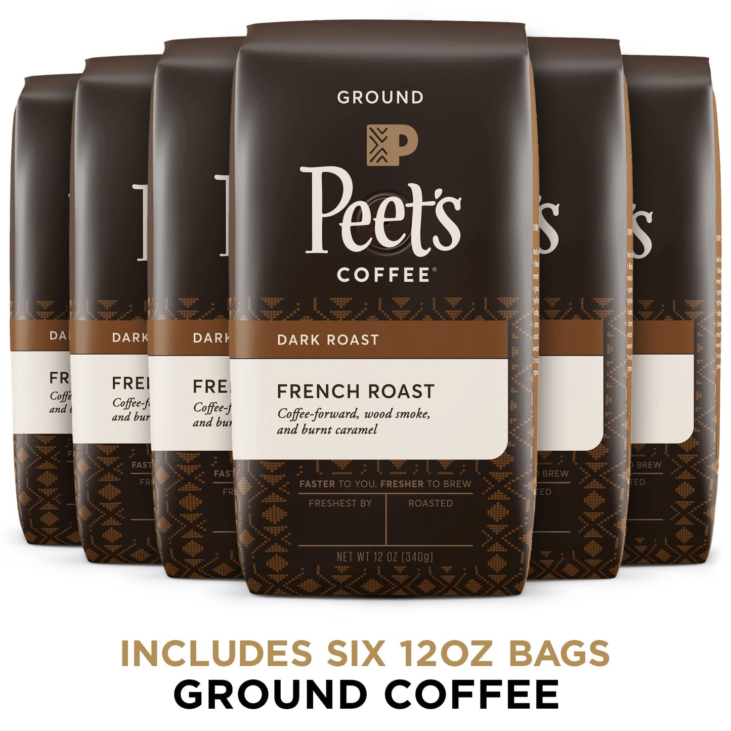 Peet's Coffee Major Dickason's Blend, Dark Roast Ground Coffee, 20 oz