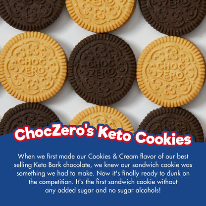 ChocZero Keto Butter Cookies - Sugar Free Danish Shortbread Gift - Gluten Free, Low Carb (1 tin, 12 oz)