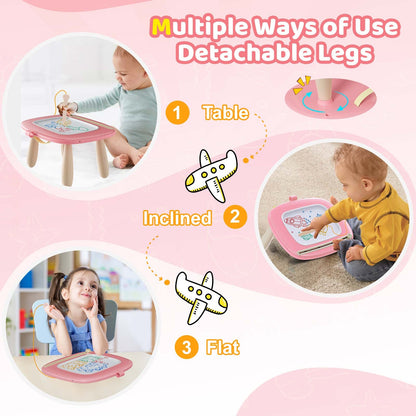 KIKIDEX Toddlers Toys Age 1-3, Magnetic Drawing Board, Toddler Girl Toys for 1-2 Year Old, Doodle Board Pad Learning and Educational Toys for 1 2 3 Year Old Baby Kids Birthday Gift