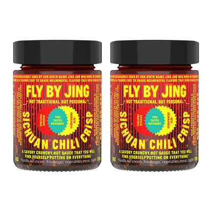 FLYBYJING Sichuan Chili Crisp - Premium Spicy Savory All-Natural Vegan Chili Oil - Crunchy Hot Sauce, Good on Everything, Sugar Free - 6oz (Pack of 1)