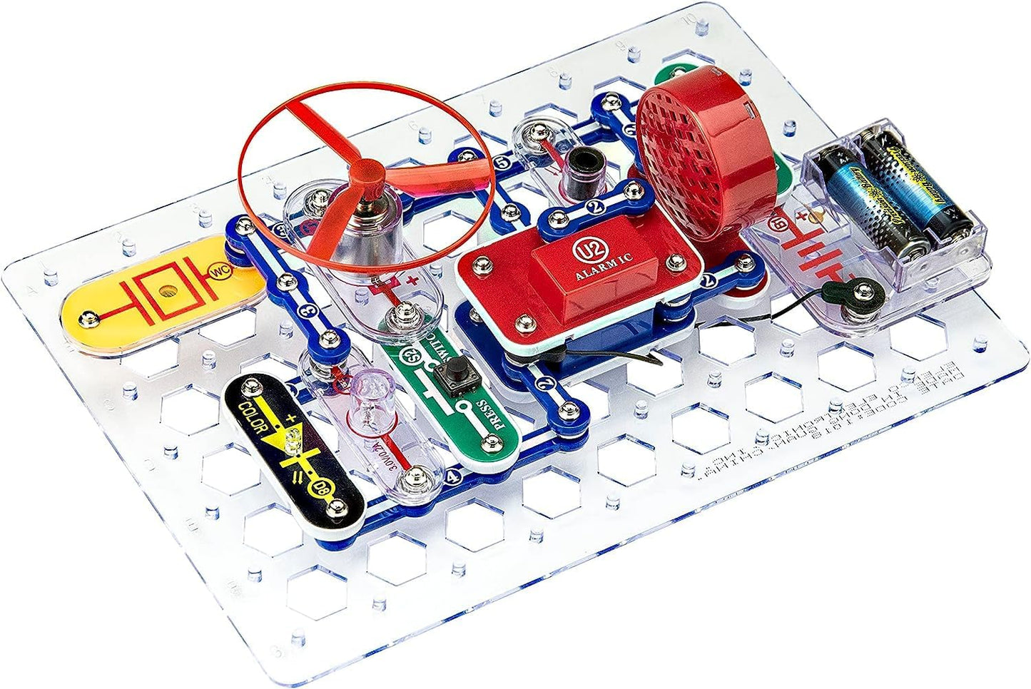 Snap Circuits Jr. SC-100 Electronics Exploration Kit, Over 100 Projects, Full Color Project Manual, 28 Parts, STEM Educational Toy for Kids 8 +