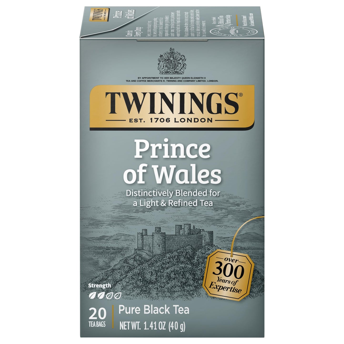 Twinings English Breakfast Black Tea, 100 Individually Wrapped Tea Bags, Smooth, Flavourful, Robust, Caffeinated, Enjoy Hot or Iced