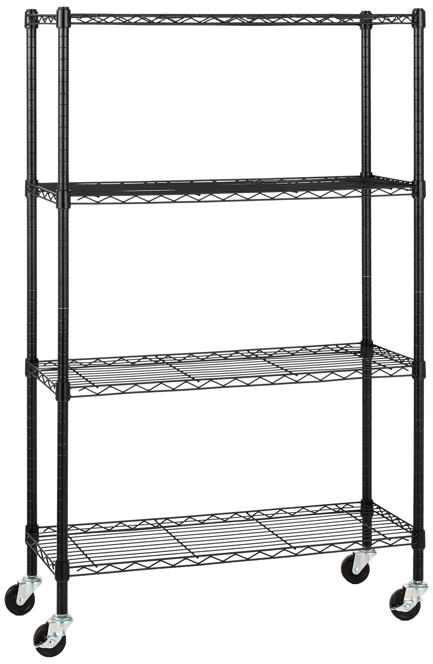 Amazon Basics 3-Shelf Adjustable, Heavy Duty Storage Shelving Unit (250 lbs loading capacity per shelf), Steel Organizer Wire Rack, 23.2"L x 13.4"W x 30"H, Black