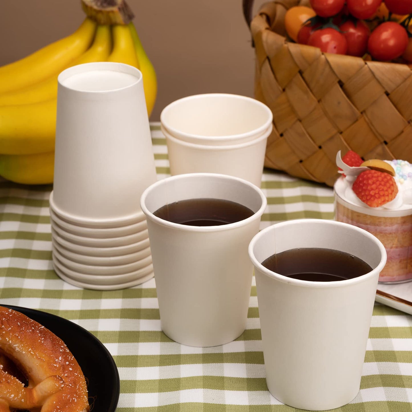 [100 Pack] 3 oz Bathroom Paper Cups, Disposable Paper Cups, Mouthwash Cups, Paper Coffee Cups, Ideal for Bathroom