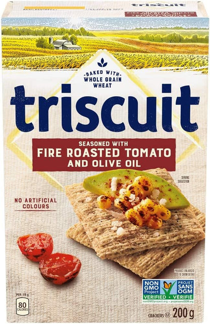 Triscuit Fire Roasted Tomato & Olive Oil Crackers, 200g/7oz (Shipped from Canada)