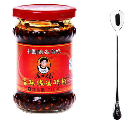 Lao Gan Ma Spicy Chili Crisp Hot Sauce Family/Restaurant Size 24.69 Oz.(700 g.)