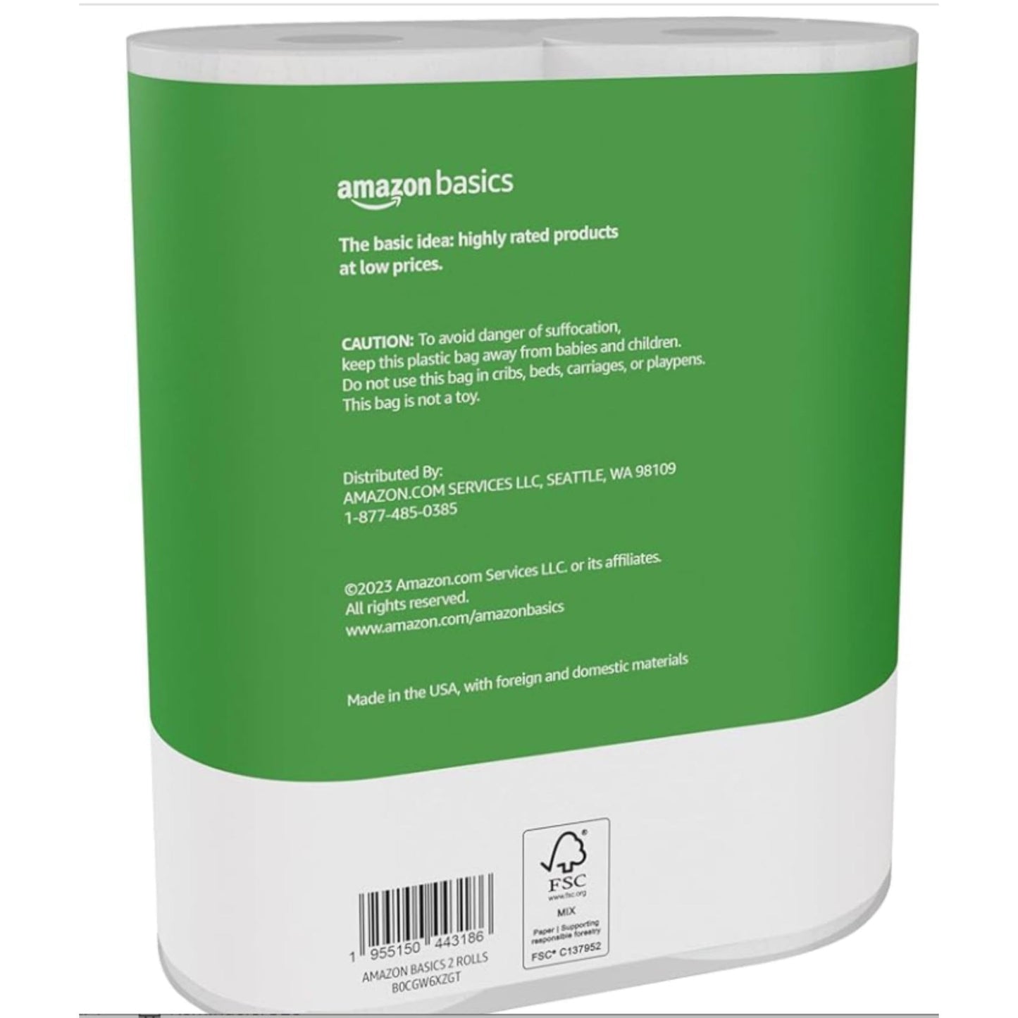 Amazon Basics 2-Ply Flex-Sheets Paper Towels, 2 Basics Rolls = 5 Regular Rolls, Everyday Value with 150 Sheets per Roll