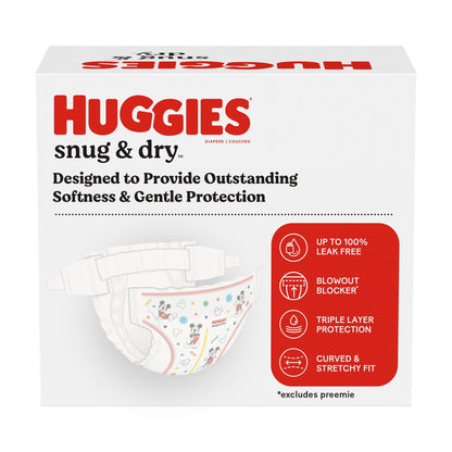 Huggies Size 2 Diapers, Snug & Dry Baby Diapers, Size 2 (12-18 lbs), 100 Count, Packaging May Vary