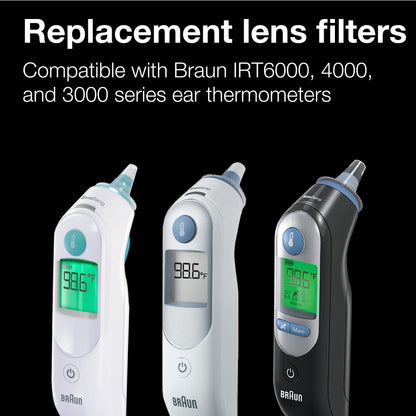 Braun ThermoScan Lens Filters for Ear Thermometer, Disposable Covers, Clear, 40 Count