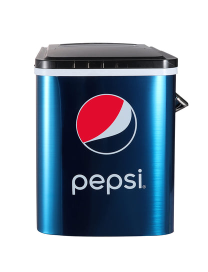 CURTIS Pepsi 26 Lbs Stainless Steel Ice Maker Built in Bottle Opener Blue ICE147PEP