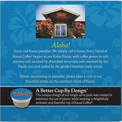 Kauai Coffee Na Pali Coast Dark Roast - Compatible with Keurig Pods K-Cup Brewers (1 Pack of 24 Single-Serve Cups)