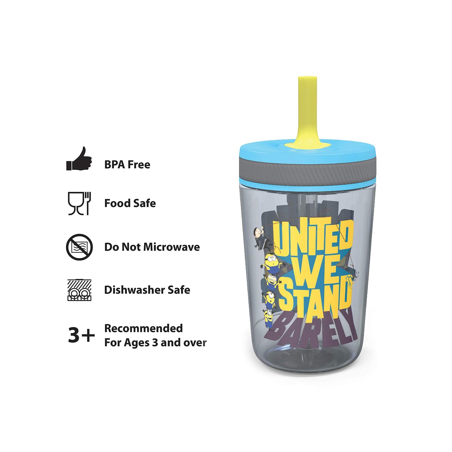 Zak Designs 15oz Bluey Kelso Tumbler Set, BPA-Free Leak-Proof Screw-On Lid with Straw Made of Durable Plastic and Silicone, Perfect Bundle for Kids, 2 Count (Pack of 1)